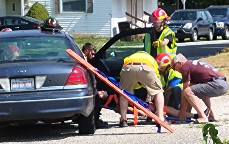 Ambulance and crews at the training site
